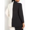image:imageELOQUII Womens Plus Size Colorblock Blazer  16 Black Onyx White