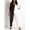 image:imageELOQUII Womens Plus Size Colorblock Blazer  16 Black Onyx White
