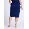image:imageELOQUII Womens Plus Size Neoprene Pencil SkirtNavy