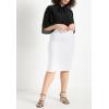 image:imageELOQUII Womens Plus Size Neoprene Pencil SkirtNavy