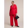 image:imageELOQUII Womens Plus Size The Ultimate Stretch Wide Leg Work PantBarbados Cherry