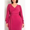 image:imageELOQUII Womens Plus Size Cross Front Midi DressBoysenberry