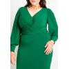 image:imageELOQUII Womens Plus Size Cross Front Midi DressBoysenberry