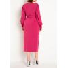 image:imageELOQUII Womens Plus Size Cross Front Midi DressBoysenberry