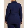 image:imageELOQUII Womens Plus Size The Ultimate Stretch Nipped Waist BlazerMaritime Blue