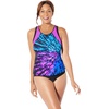 image:imageSwimsuits For All Chlorine Resistant High Neck Racerback Tankini SetFirework  Black