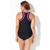 image:imageSwimsuits For All Chlorine Resistant High Neck Racerback Tankini SetFirework  Black