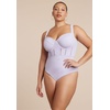 image:imageELOQUII Womens Plus Size Lace Detail Corset One PieceThistle