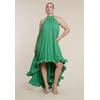 image:imageELOQUII Womens Plus Size High Low Dramatic Ruffle Detail DressMint Green