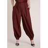 image:imageELOQUII Womens Plus Size Balloon Trouser with PleatsCabernet