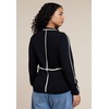 image:imageELOQUII Contrast Line Detail Turtleneck SweaterBlack Onyx