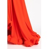 image:imageELOQUII Dramatic OneShoulder Ruffle GownBright Orange