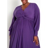image:imageELOQUII Knot Front Pleated Skirt DressBlack