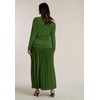 image:imageELOQUII Long Sleeve Drop Waist Maxi DressCactus