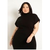 image:imageELOQUII Short Sleeve Sweater DressBlack Onyx