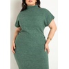 image:imageELOQUII Short Sleeve Sweater DressBlack Onyx
