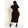 image:imageELOQUII Short Sleeve Sweater DressBlack Onyx