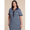 image:imageELOQUII Stitch Detail Sweater DressNavy