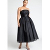 image:imageELOQUII Strapless Organza Midi DressBlack Onyx
