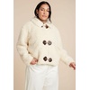 image:imageELOQUII Teddy Fur Coat With BucklesCream