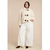 image:imageELOQUII Teddy Fur Coat With BucklesCream