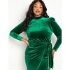image:imageELOQUII Velvet Mini Dress with Wrap SkirtAventurine
