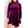 image:imageELOQUII Velvet Mini Dress with Wrap SkirtAventurine