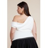 image:imageELOQUII Asymmetrical Shirred TopDew