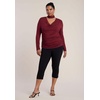 image:imageELOQUII Cowl Neck Scarf TopCabernet