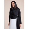 image:imageELOQUII Draped TieWaist TopBlack Onyx
