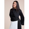 image:imageELOQUII Draped TieWaist TopBlack Onyx