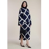 image:imageELOQUII Mock Neck Intarsia SweaterNavyWhite Grid