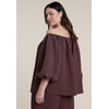 image:imageELOQUII Off The Shoulder Sleeve TopHot Fudge