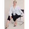 image:imageELOQUII Printed Sleeve TopCream and Black Dot