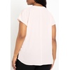image:imageELOQUII ShortSleeve Notch Collar BlouseTopaz Brown