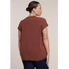 image:imageELOQUII ShortSleeve Notch Collar BlouseTopaz Brown
