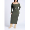 image:imageELOQUII Wrap Front Cropped SweaterGreen Jacket Heather