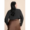image:imageELOQUII Neck Pleat BlouseBlack Onyx