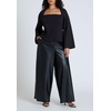 image:imageELOQUII Square Neck Seam Detail TopBlack Onyx
