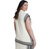 image:imageELOQUII Stripe Detail Sleeveless Mockneck TopFramed