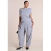 image:imageELOQUII WideNeck Suiting TopHeather Grey
