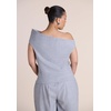 image:imageELOQUII WideNeck Suiting TopHeather Grey