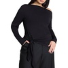image:imageELOQUII Asym Top with TieBlack Onyx
