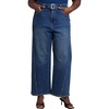 image:imageELOQUII Belted Straight Leg JeanDark Wash