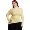 image:imageELOQUII Draped Neck Knit TopSunlight