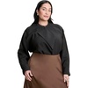 image:imageELOQUII Neck Pleat BlouseBlack Onyx