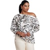 image:imageELOQUII Off The Shoulder Satin TopZebra Ink