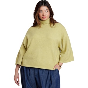 image:imageELOQUII Boxy Three Quarter Sleeve Turtleneck