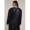 image:imageELOQUII Button Detail Faux Leather JacketBlack Onyx