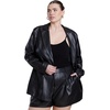 image:imageELOQUII Perforated Faux Leather BlazerBlack Onyx